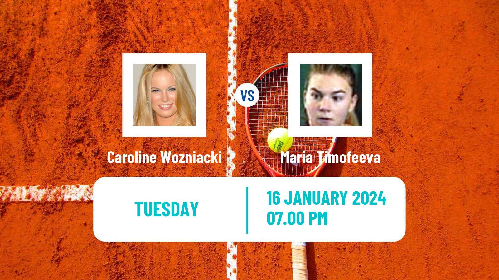 Tennis WTA Australian Open Caroline Wozniacki - Maria Timofeeva