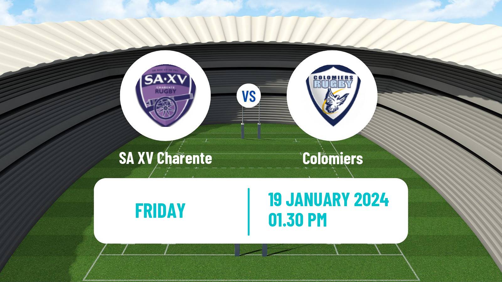 Rugby union French Pro D2 SA XV Charente - Colomiers