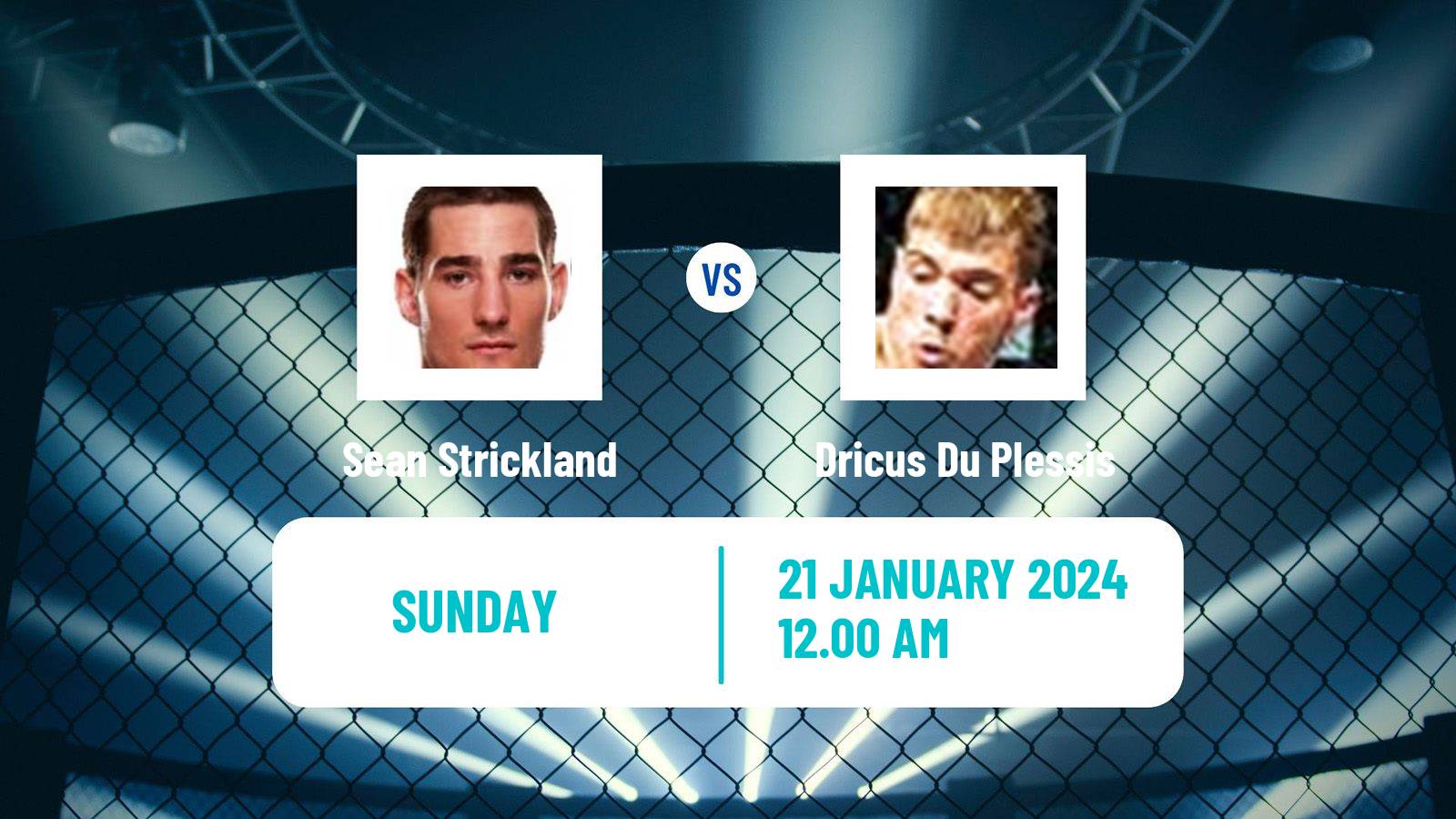 MMA Middleweight UFC Men Sean Strickland - Dricus Du Plessis