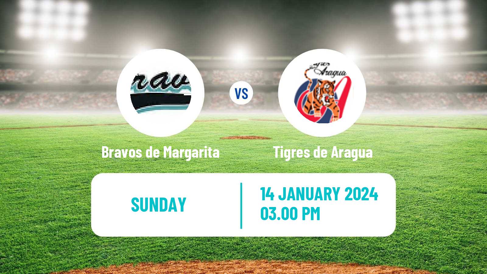 Baseball Venezuelan LVBP Bravos de Margarita - Tigres de Aragua