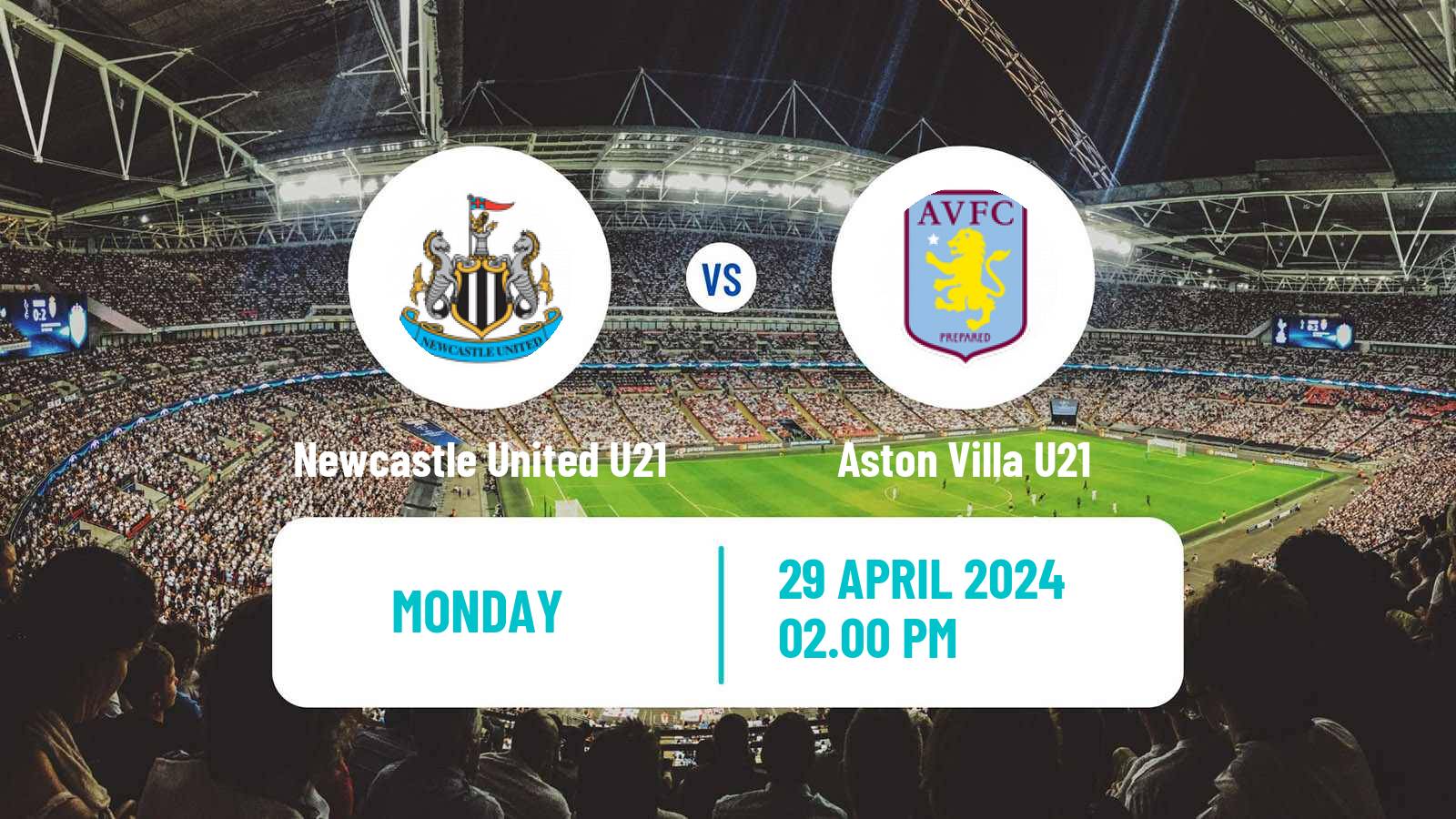 Soccer English Premier League 2 Newcastle United U21 - Aston Villa U21