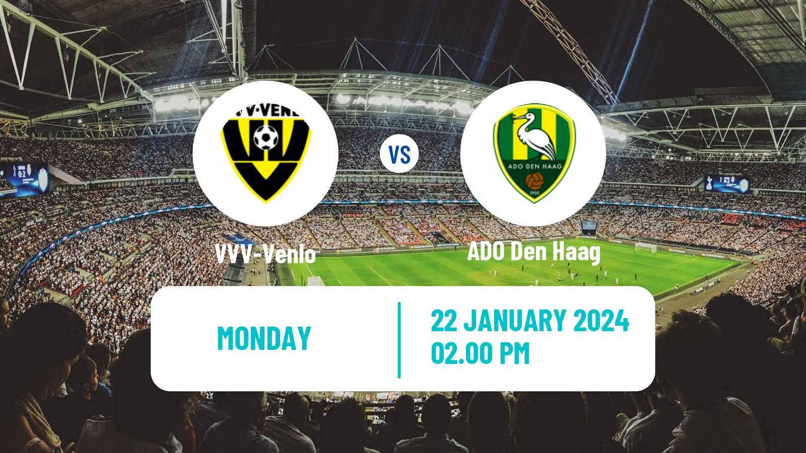 Soccer Dutch Eerste Divisie VVV-Venlo - ADO Den Haag