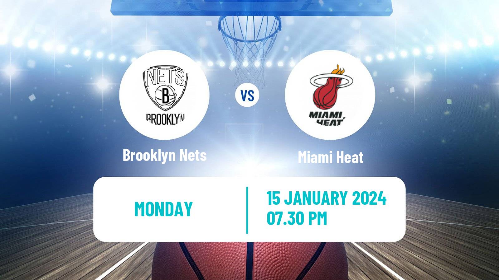 Basketball NBA Brooklyn Nets - Miami Heat