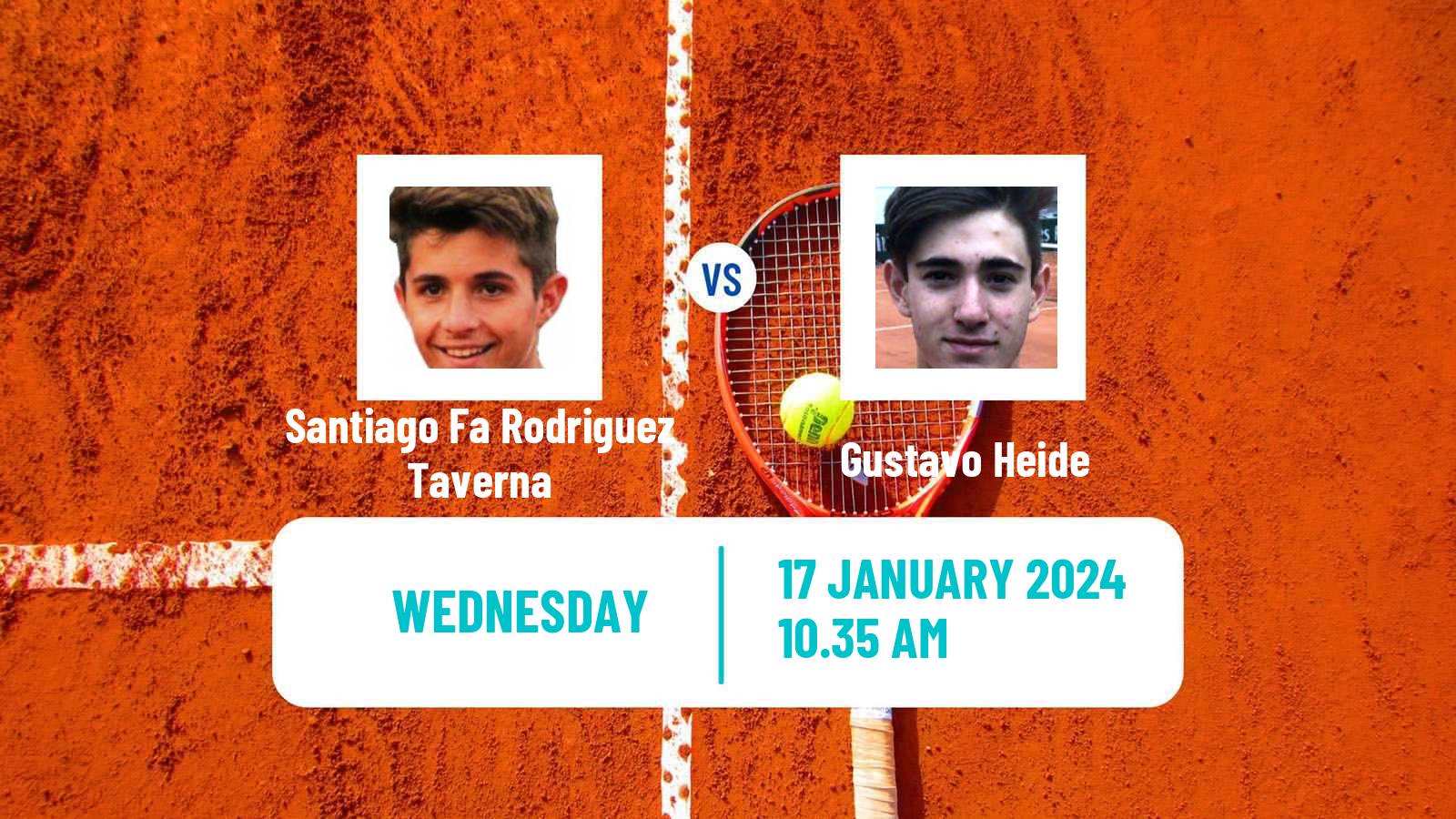 Tennis Buenos Aires 2 Challenger Men Santiago Fa Rodriguez Taverna - Gustavo Heide