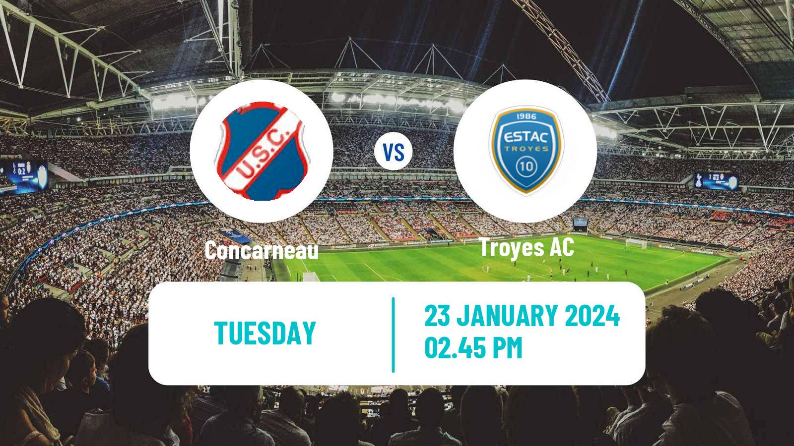 Soccer French Ligue 2 Concarneau - Troyes