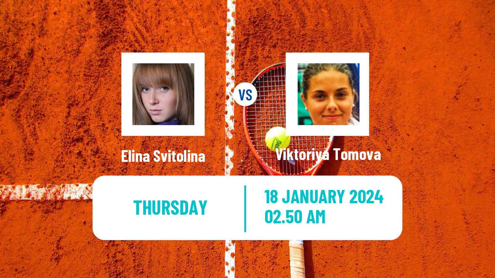 Tennis WTA Australian Open Elina Svitolina - Viktoriya Tomova