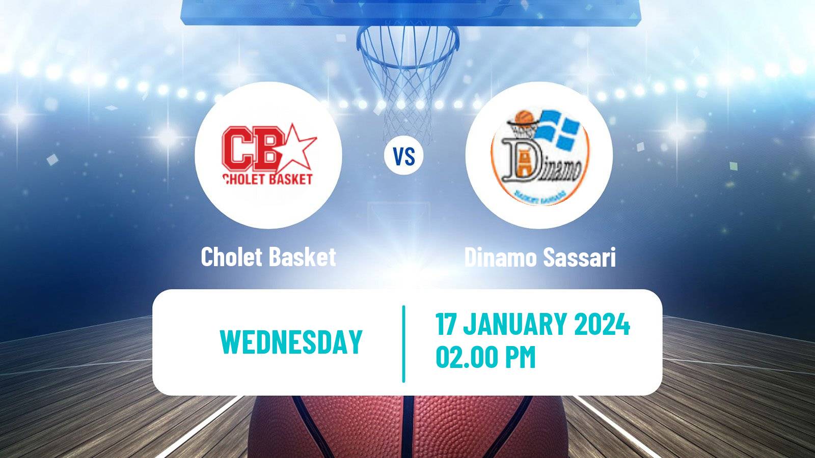 Basketball Champions League Basketball Cholet Basket - Dinamo Sassari