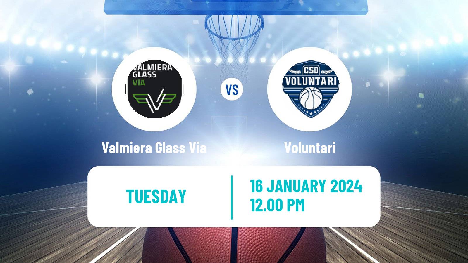 Basketball ENBL Valmiera Glass Via - Voluntari