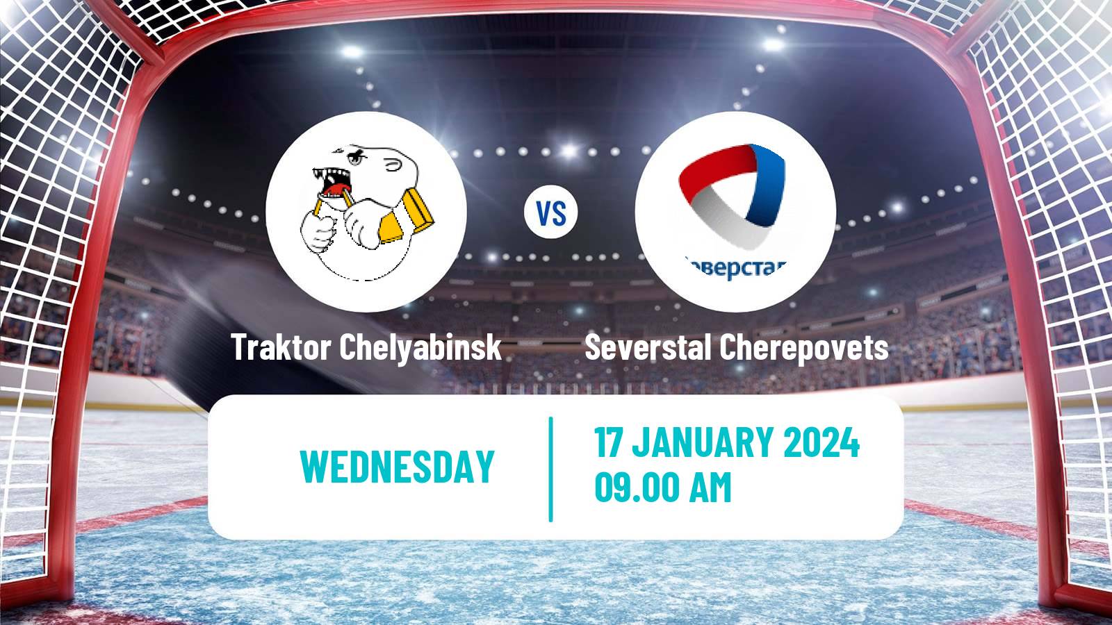 Hockey KHL Traktor Chelyabinsk - Severstal Cherepovets