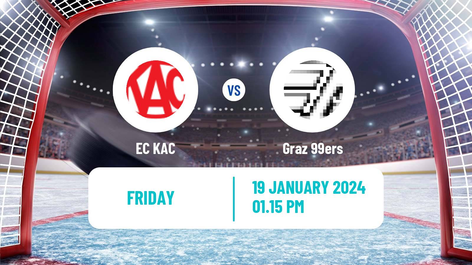 Hockey Austrian Ice Hockey League EC KAC - Graz 99ers