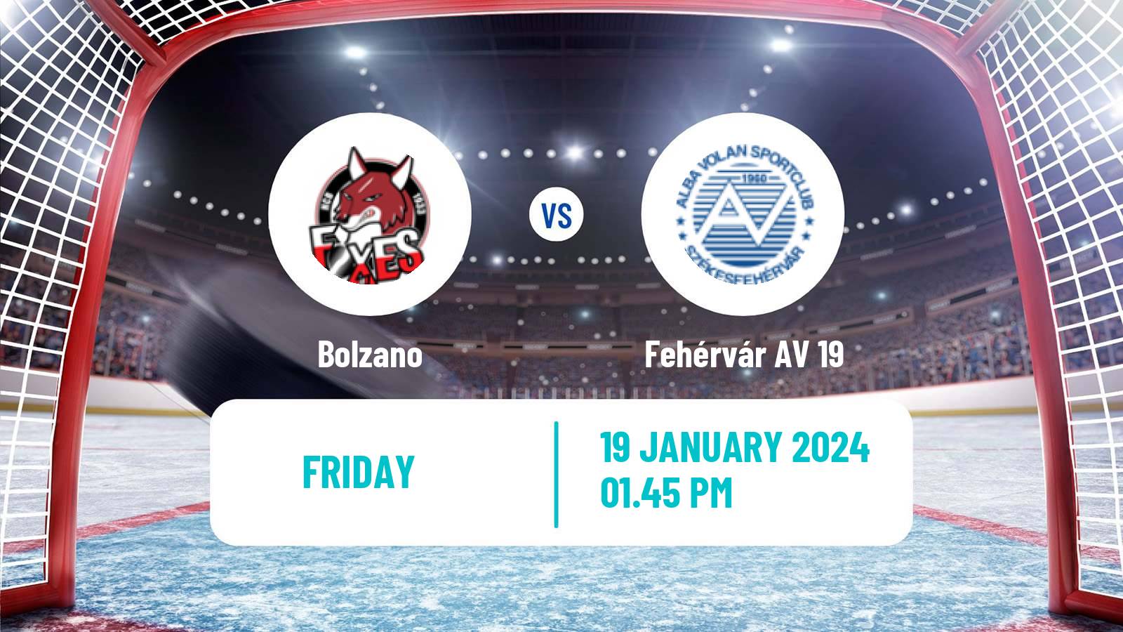 Hockey Austrian Ice Hockey League Bolzano - Fehérvár AV 19