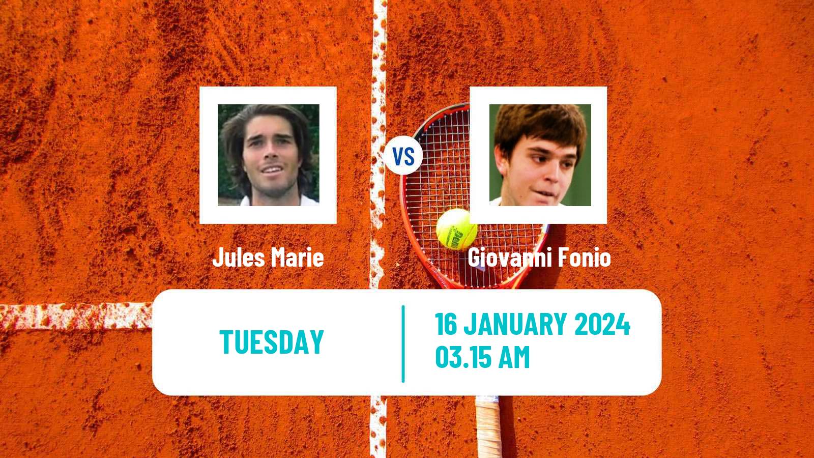 Tennis Nonthaburi 3 Challenger Men Jules Marie - Giovanni Fonio