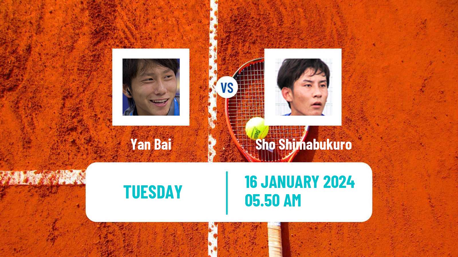Tennis Nonthaburi 3 Challenger Men Yan Bai - Sho Shimabukuro