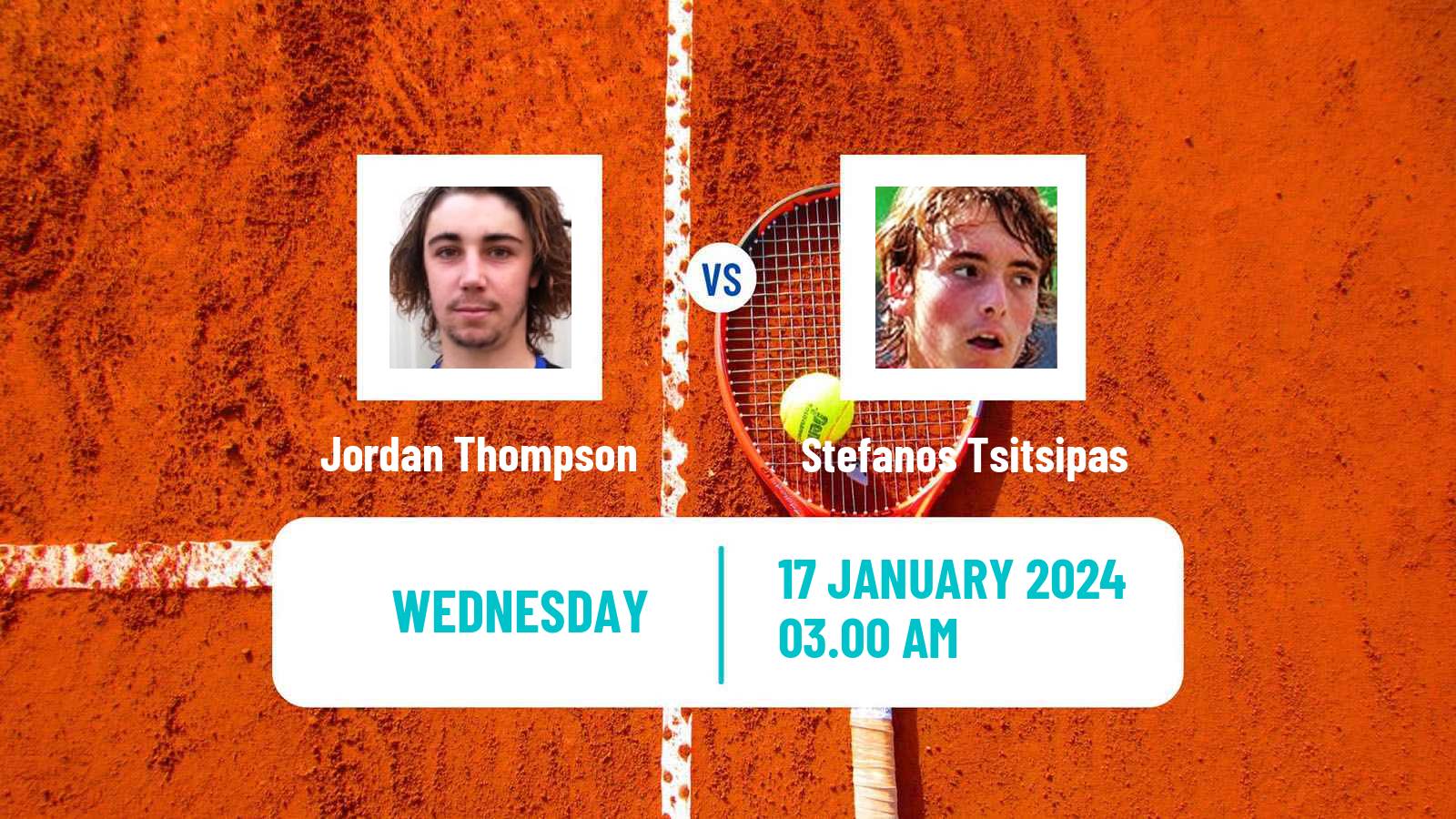 Tennis ATP Australian Open Jordan Thompson - Stefanos Tsitsipas