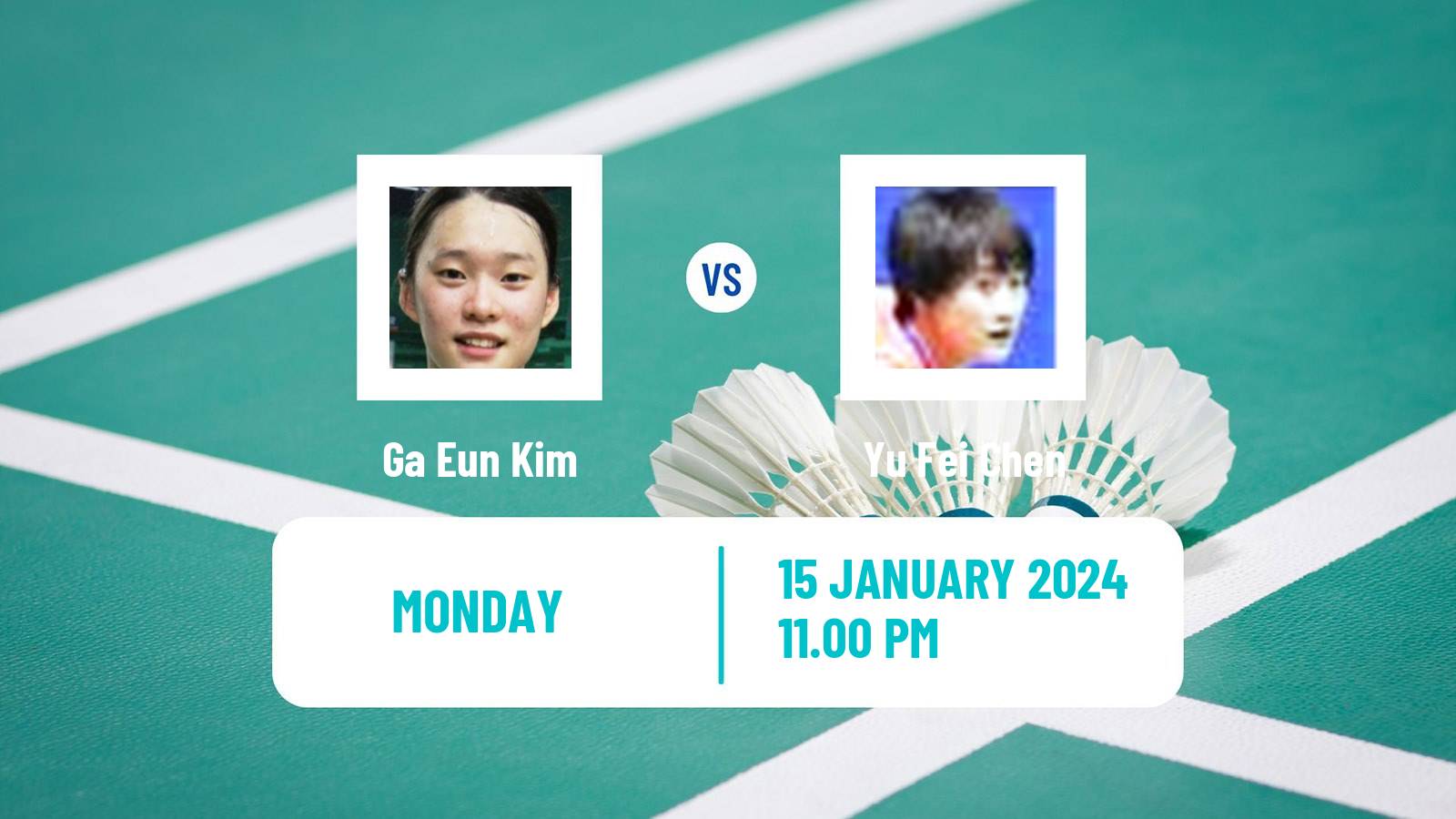 Badminton BWF World Tour India Open Women Ga Eun Kim - Yu Fei Chen