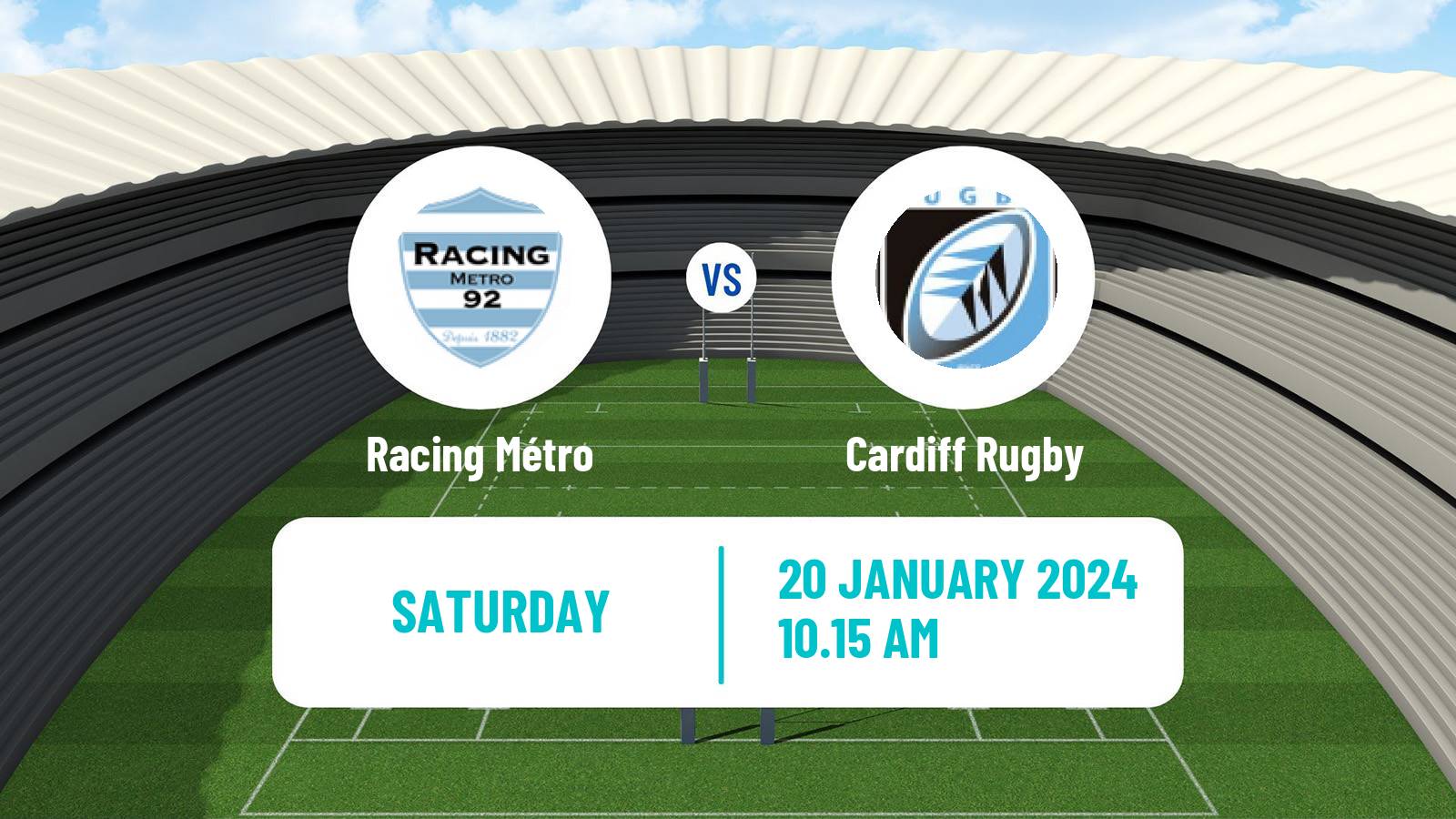 Rugby union European Rugby Champions Cup Racing Métro - Cardiff Rugby