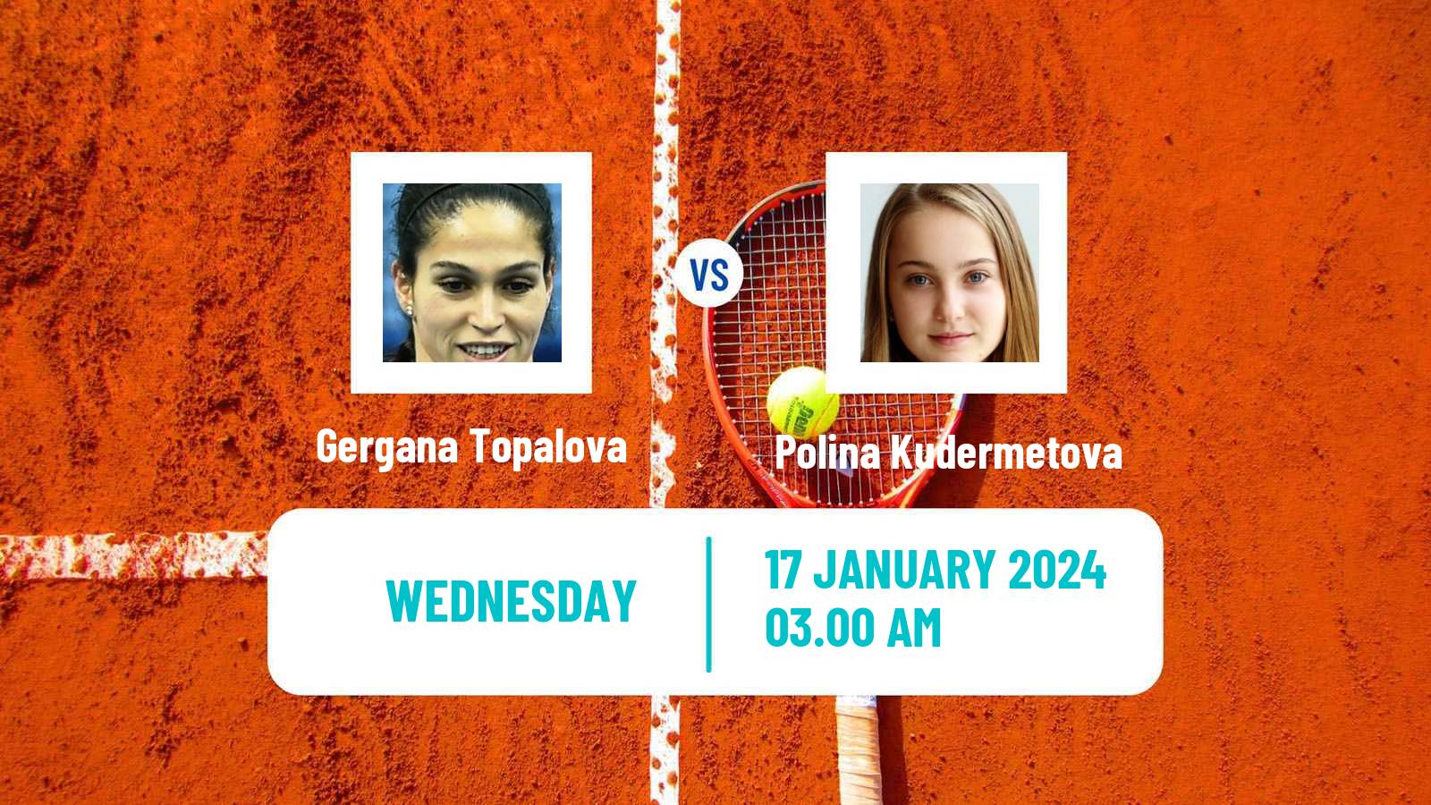 Tennis ITF W50 Bengaluru Women Gergana Topalova - Polina Kudermetova