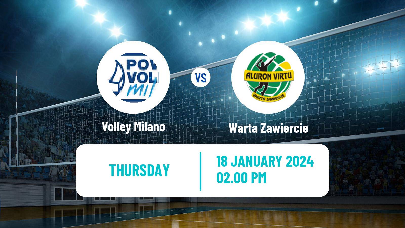 Volleyball CEV Cup Volley Milano - Warta Zawiercie