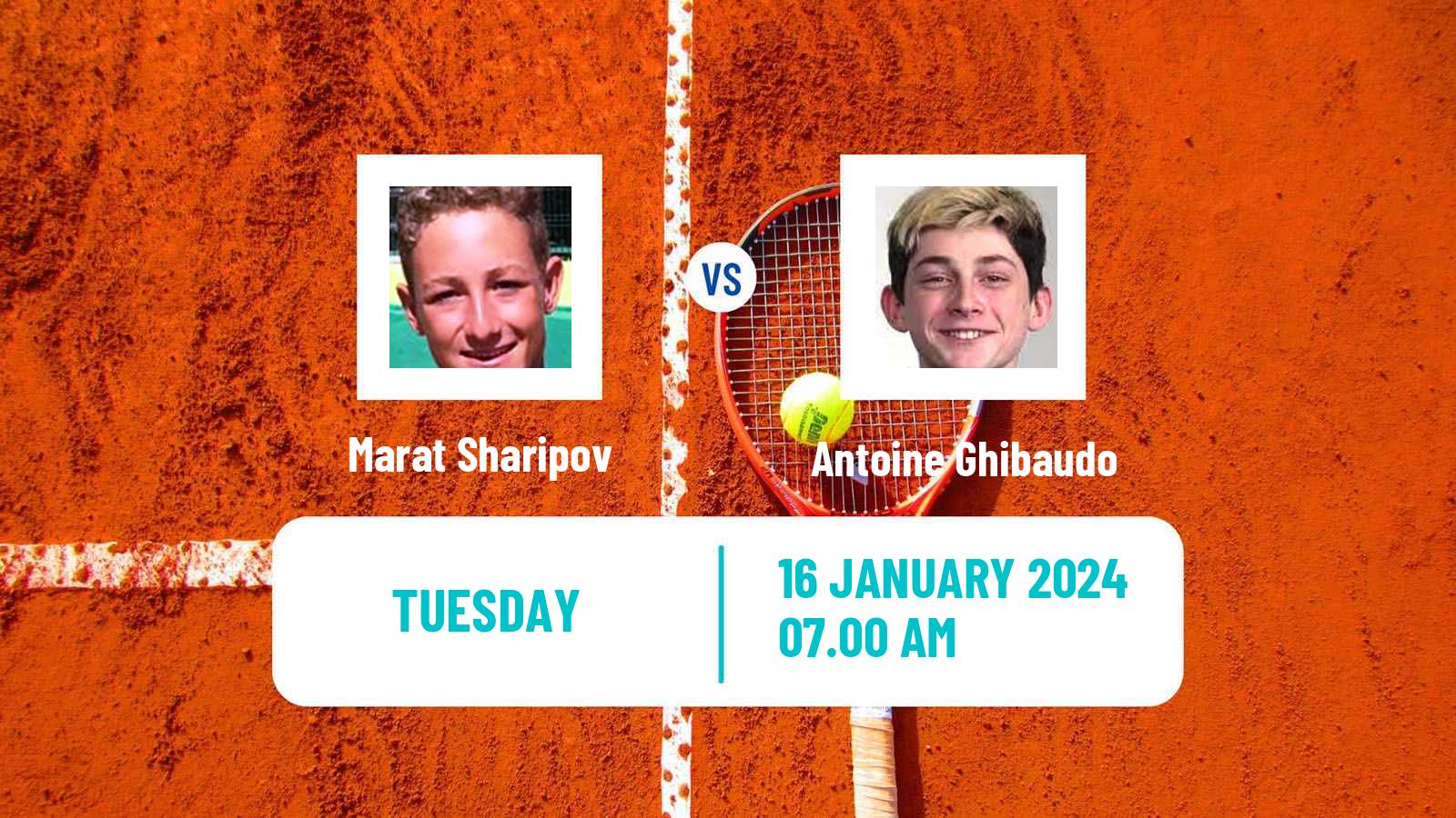 Tennis ITF M25 Doha Men 2024 Marat Sharipov - Antoine Ghibaudo