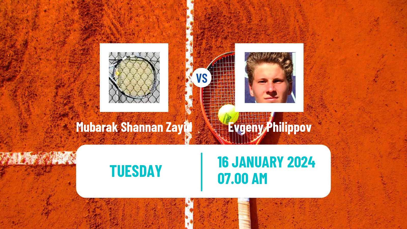 Tennis ITF M25 Doha Men 2024 Mubarak Shannan Zayid - Evgeny Philippov