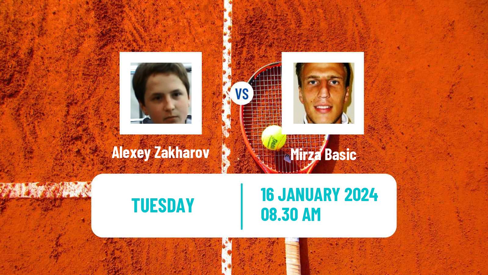 Tennis ITF M25 Doha Men 2024 Alexey Zakharov - Mirza Basic