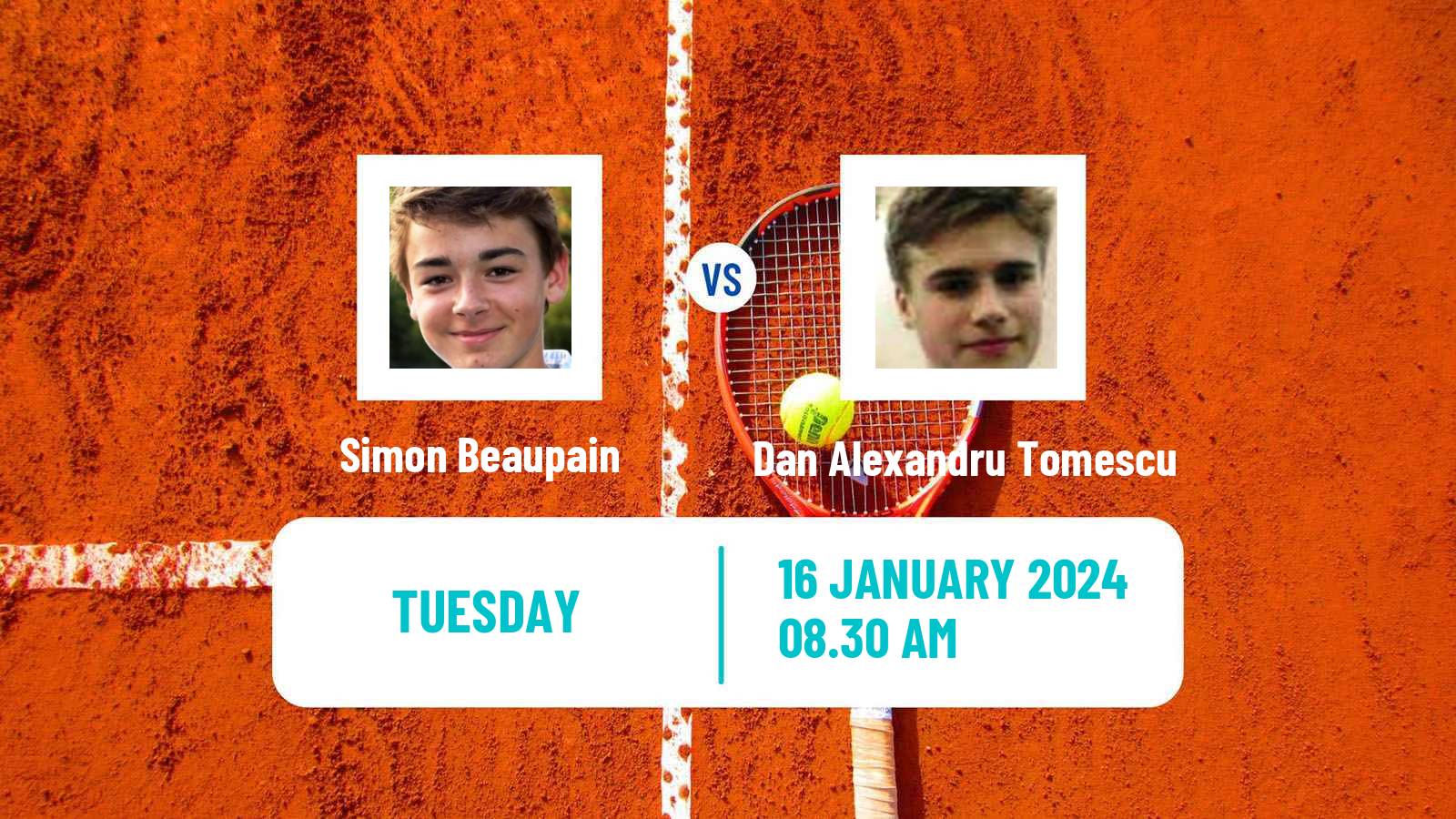 Tennis ITF M25 Doha Men 2024 Simon Beaupain - Dan Alexandru Tomescu