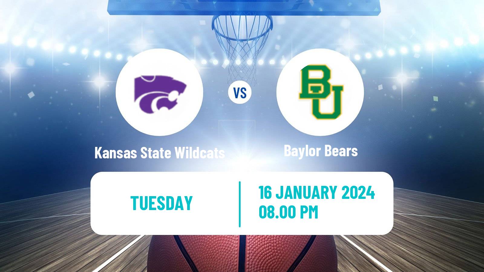 Basketball NCAA College Basketball Kansas State Wildcats - Baylor Bears