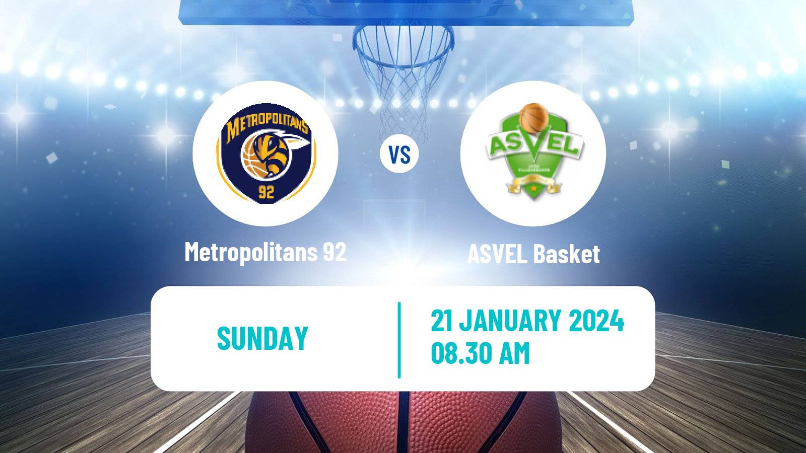 Basketball French LNB Metropolitans 92 - ASVEL Basket