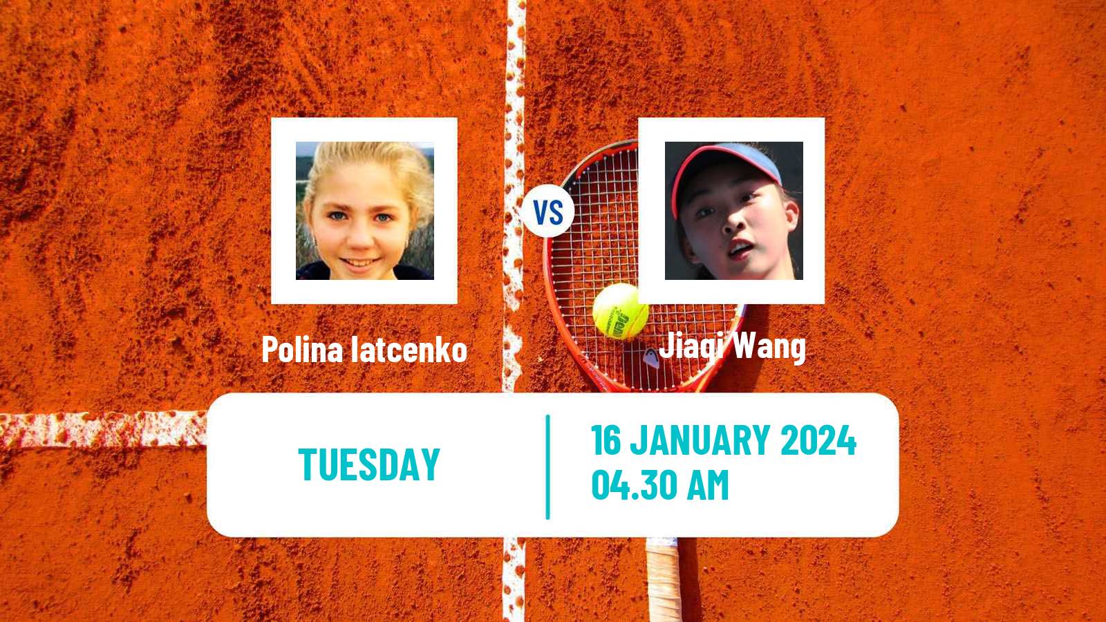 Tennis ITF W35 Monastir Women 2024 Polina Iatcenko - Jiaqi Wang