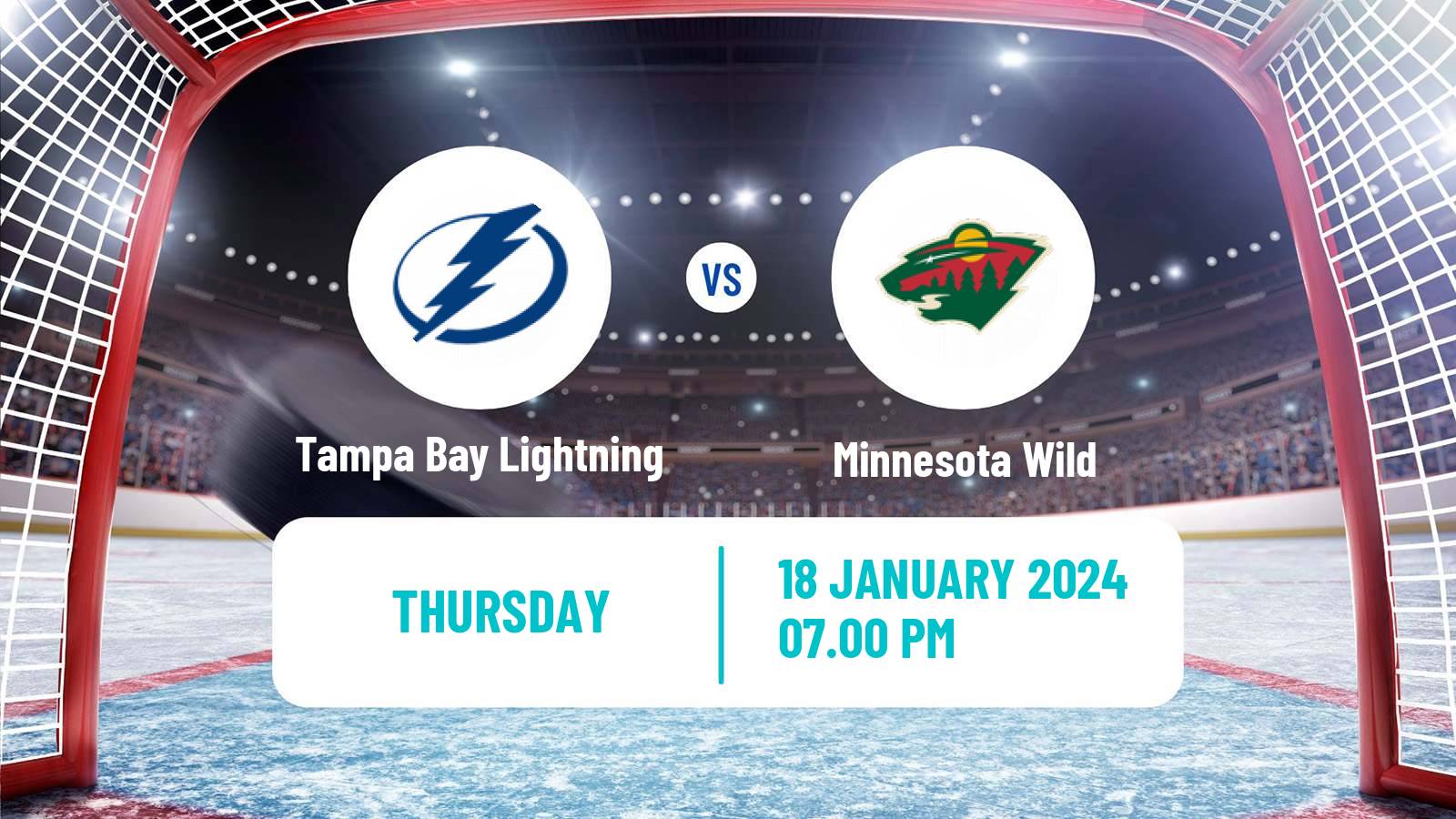 Hockey NHL Tampa Bay Lightning - Minnesota Wild