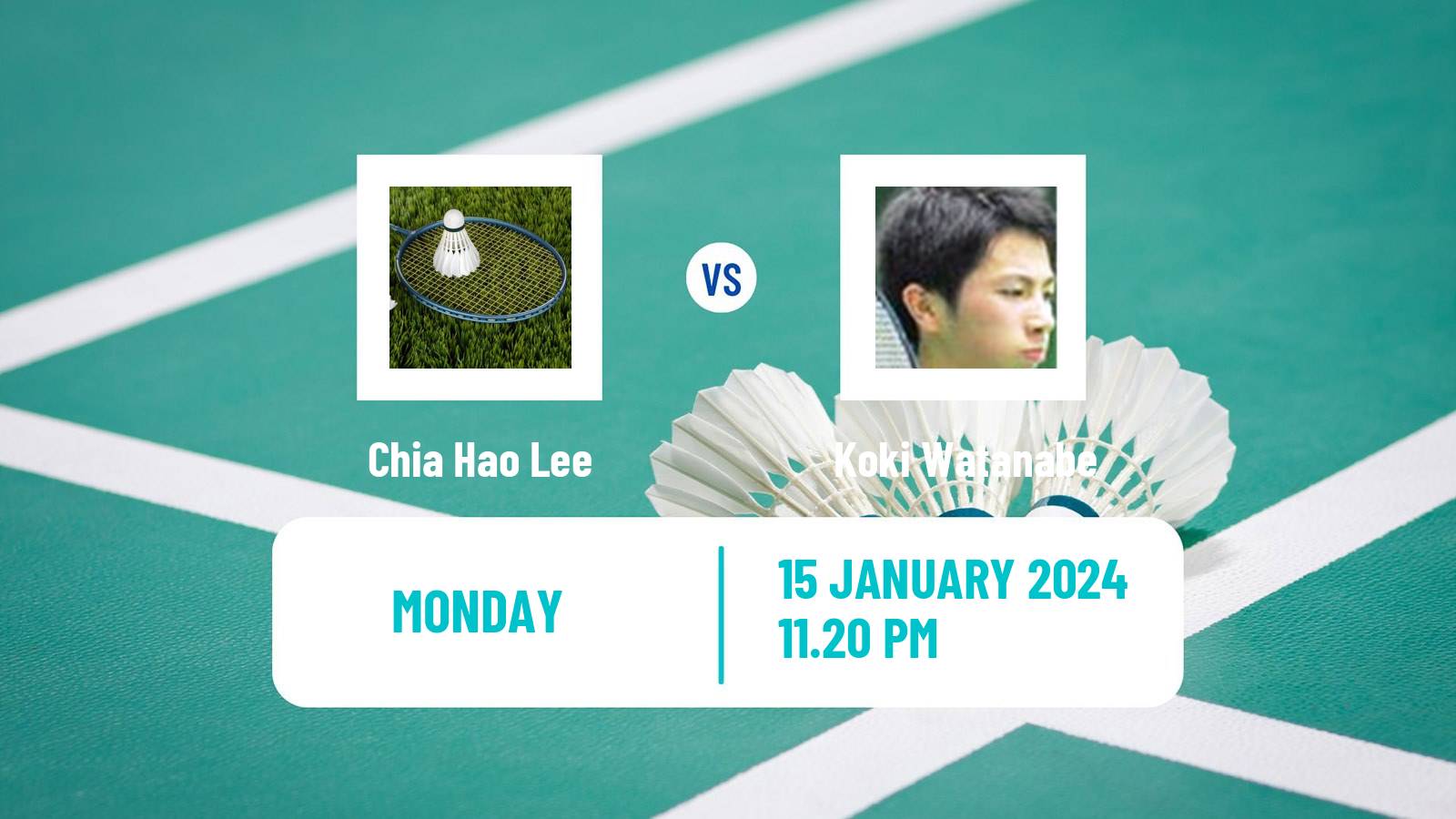 Badminton BWF World Tour India Open Men Chia Hao Lee - Koki Watanabe