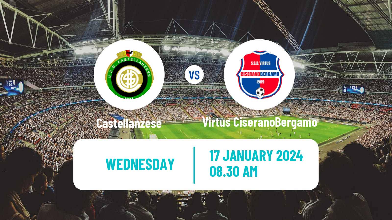 Soccer Italian Serie D - Group B Castellanzese - Virtus CiseranoBergamo