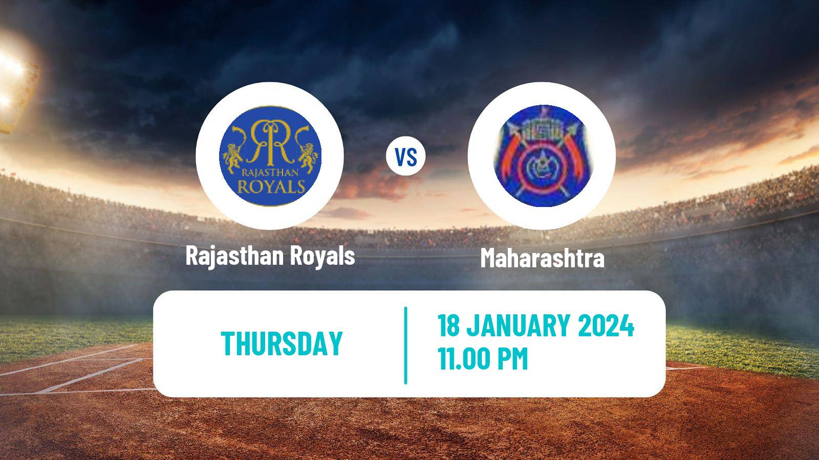 Cricket Ranji Trophy Rajasthan Royals - Maharashtra