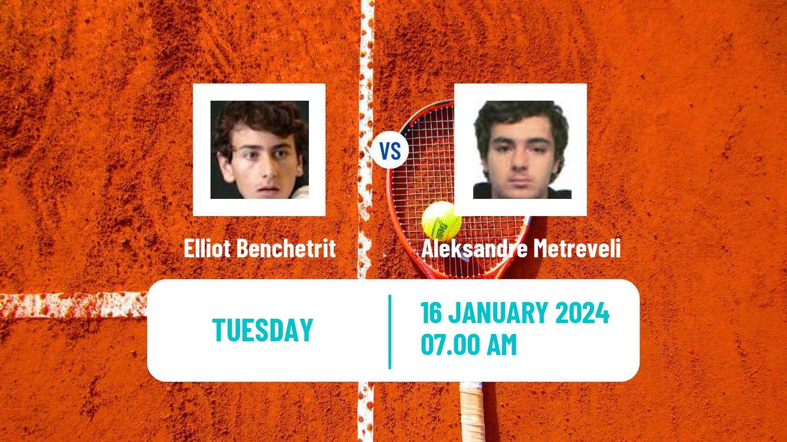 Tennis ITF M25 Doha Men Elliot Benchetrit - Aleksandre Metreveli