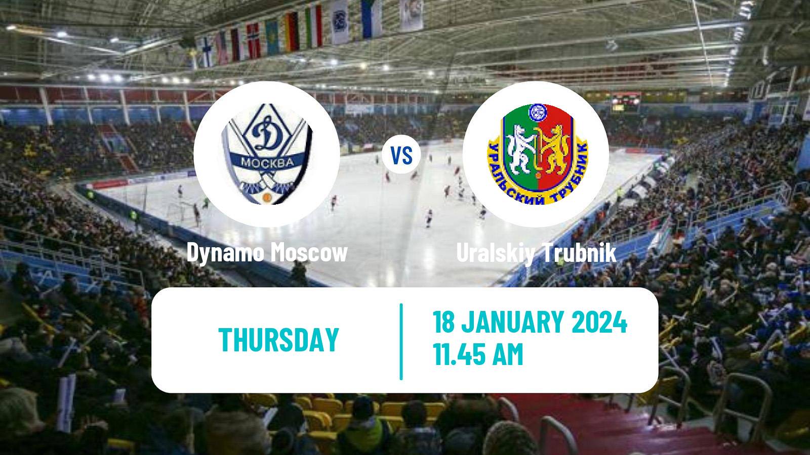 Bandy Russian Super League Bandy Dynamo Moscow - Uralskiy Trubnik