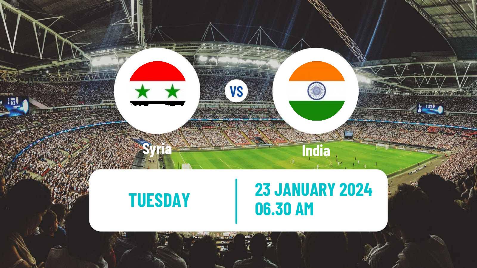 Soccer Asian Cup Syria - India