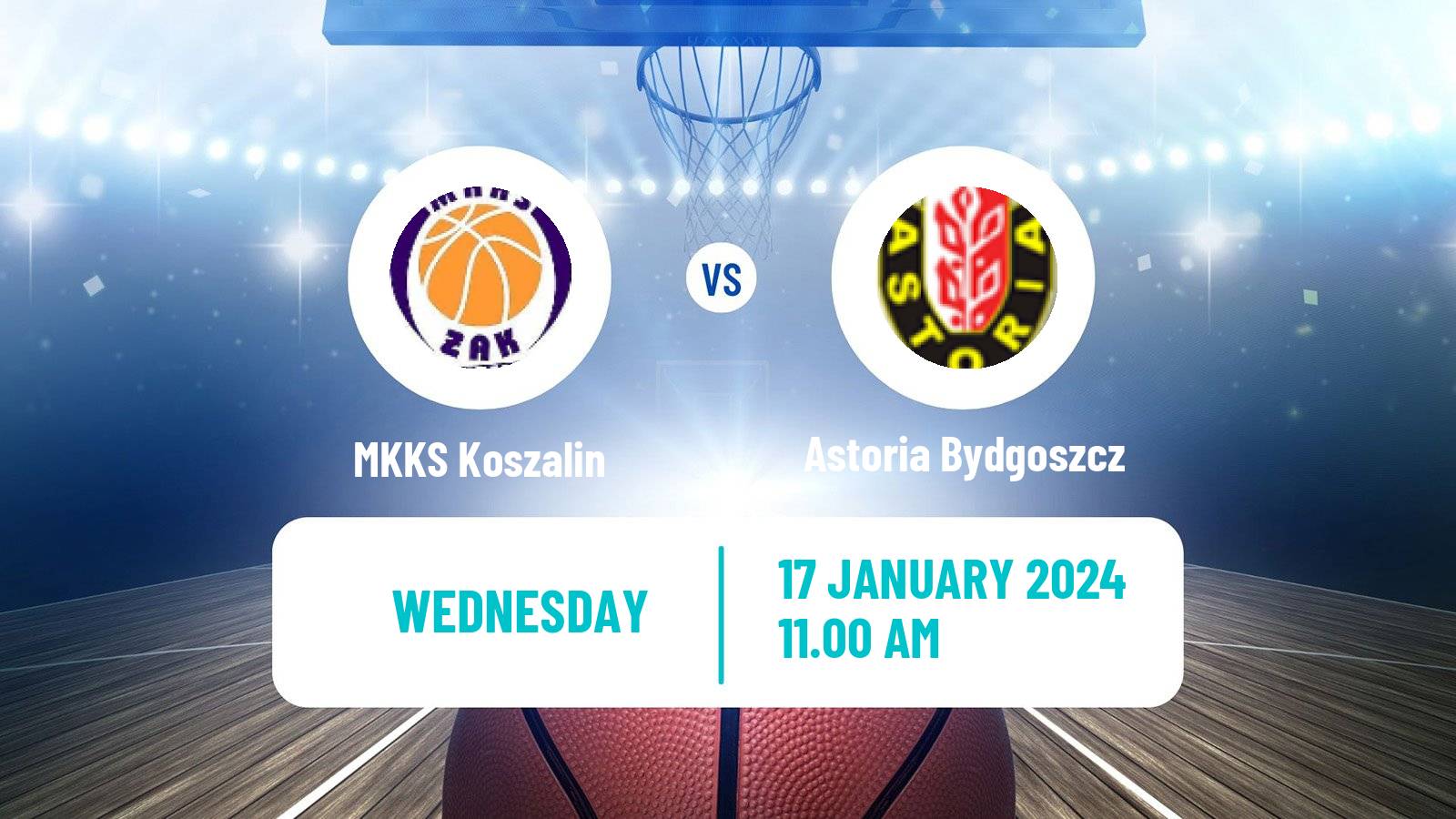 Basketball Polish 1 Liga Basketball MKKS Koszalin - Astoria Bydgoszcz