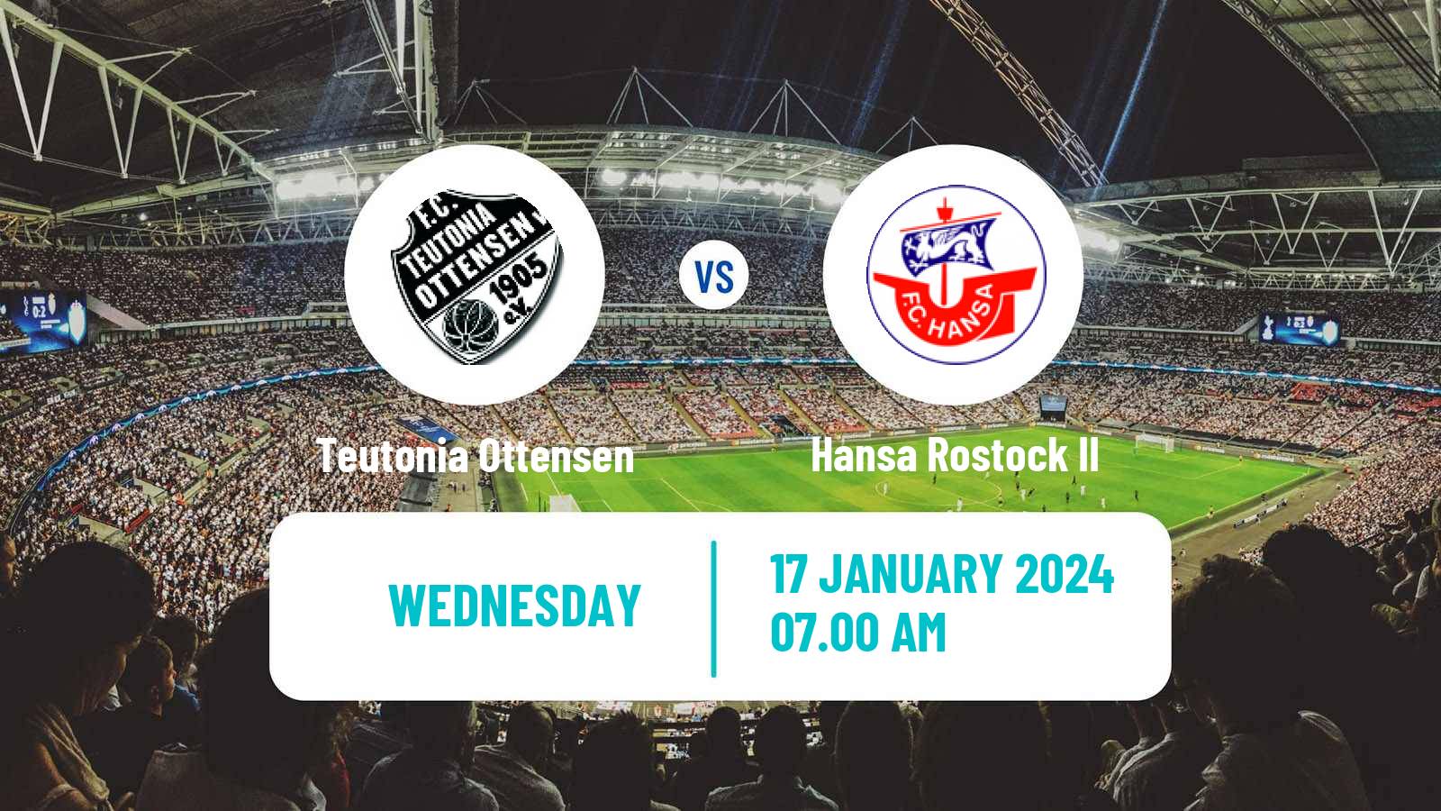 Soccer Club Friendly Teutonia Ottensen - Hansa Rostock II