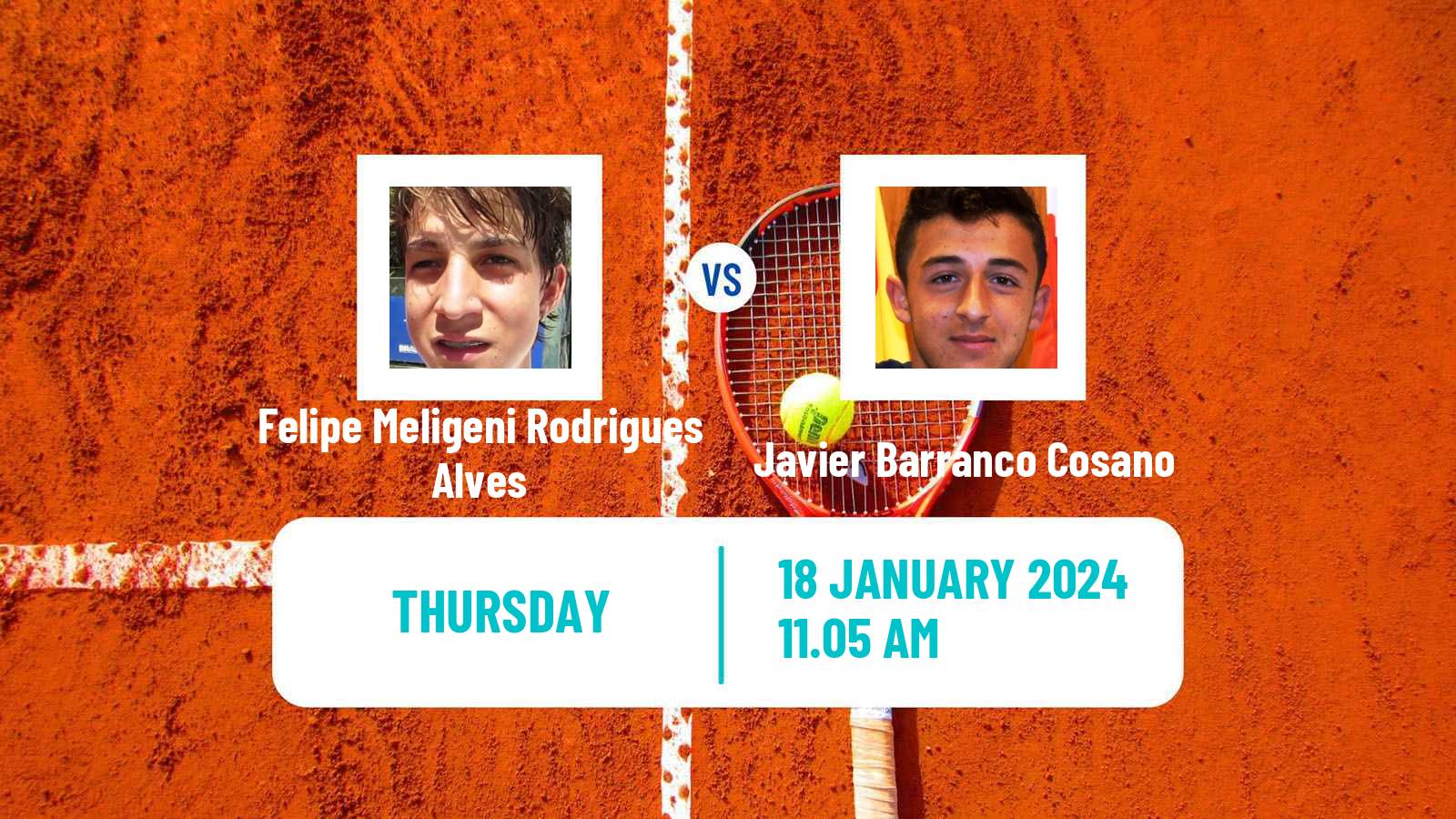 Tennis Tenerife Challenger Men Felipe Meligeni Rodrigues Alves - Javier Barranco Cosano