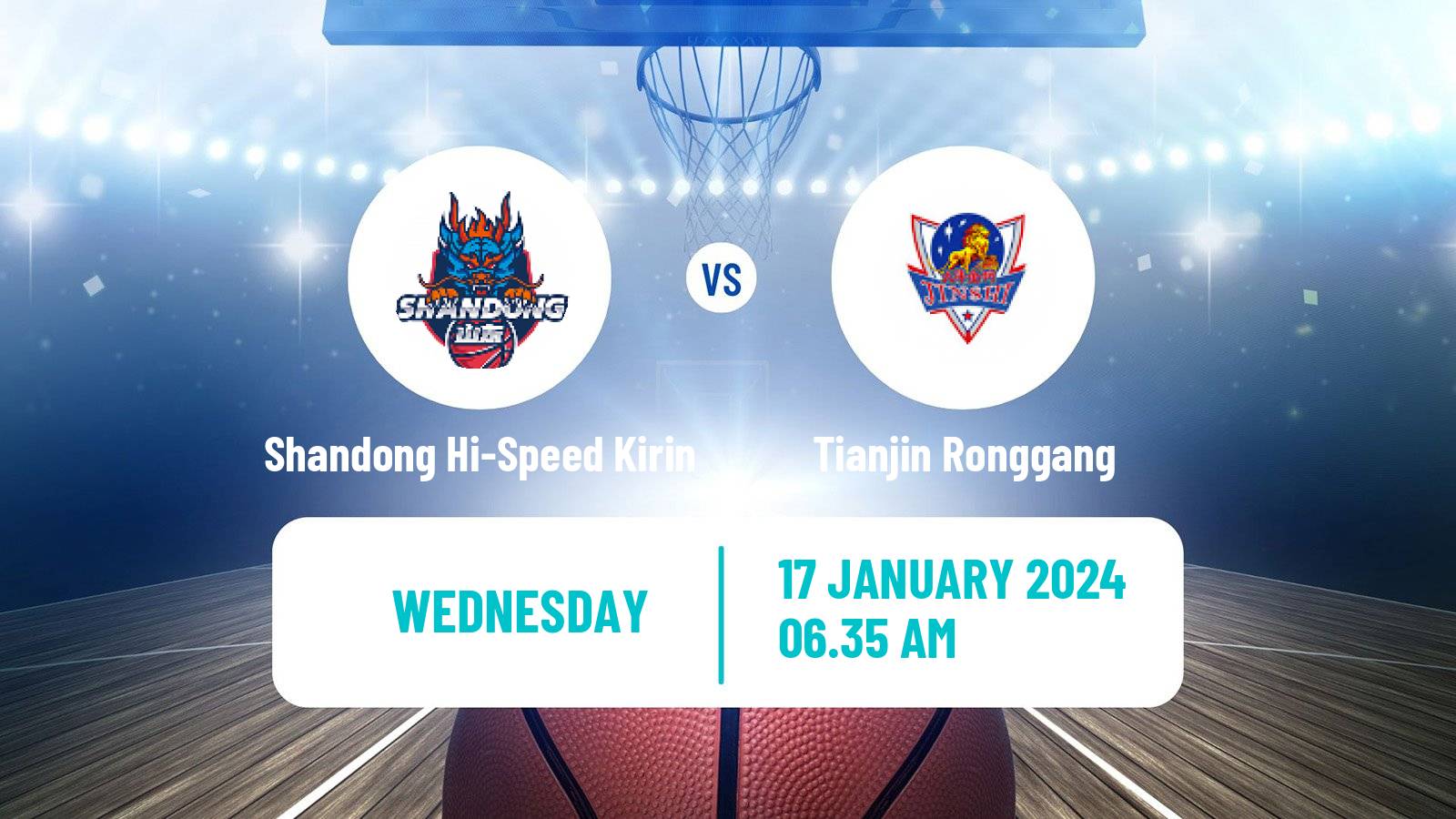 Basketball CBA Shandong Hi-Speed Kirin - Tianjin Ronggang