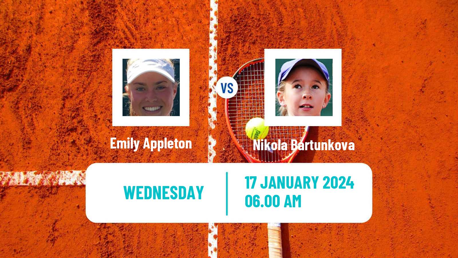 Tennis ITF W35 Sunderland Women Emily Appleton - Nikola Bartunkova