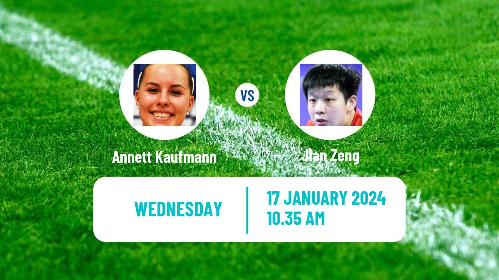 Table tennis Wtt Contender Doha Women Annett Kaufmann - Jian Zeng