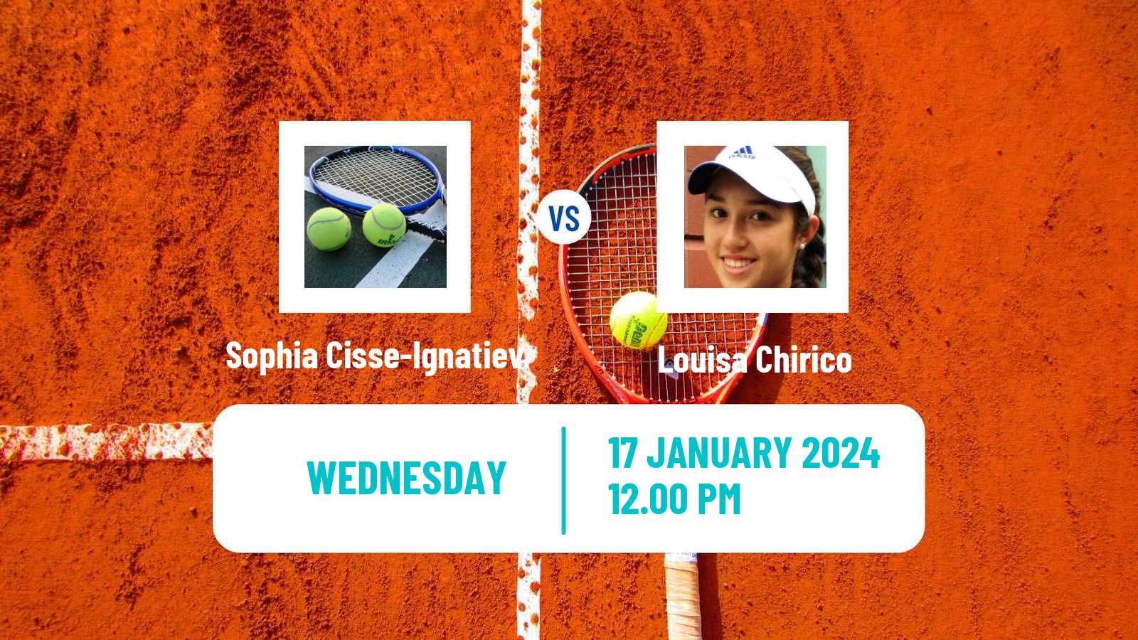 Tennis ITF W35 Naples Fl 2 Women Sophia Cisse-Ignatiev - Louisa Chirico