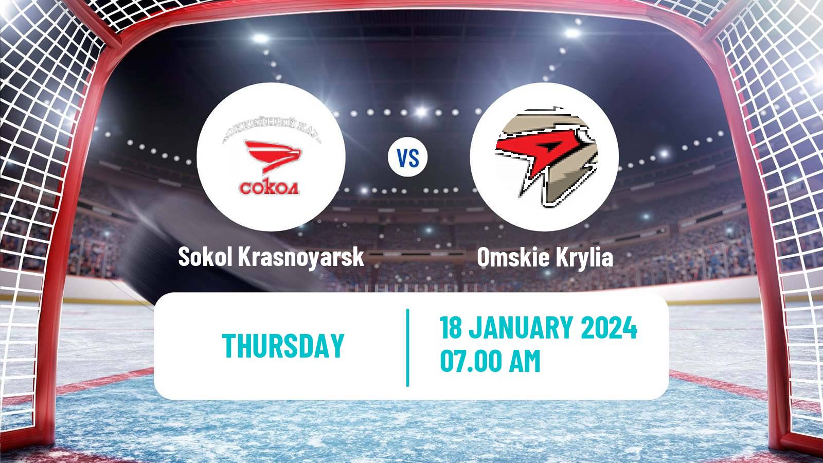 Hockey VHL Sokol Krasnoyarsk - Omskie Krylia