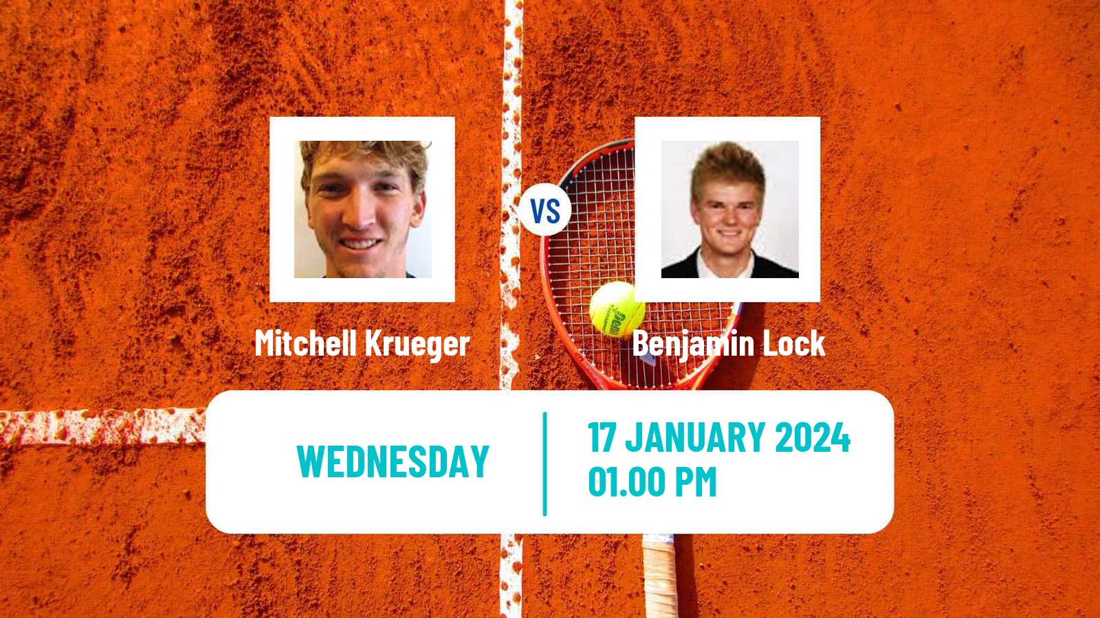 Tennis Indian Wells Challenger Men Mitchell Krueger - Benjamin Lock
