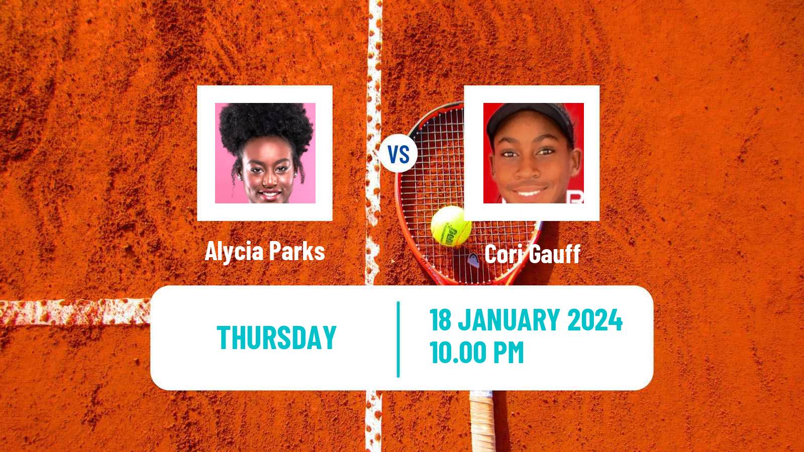 Tennis WTA Australian Open Alycia Parks - Cori Gauff