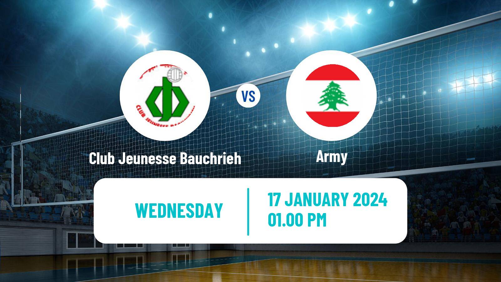 Volleyball Lebanese 1st Division Volleyball Club Jeunesse Bauchrieh - Army