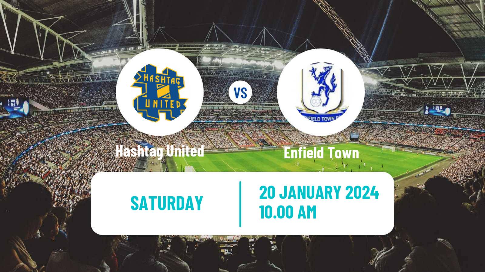 Soccer English Isthmian League Premier Division Hashtag United - Enfield Town