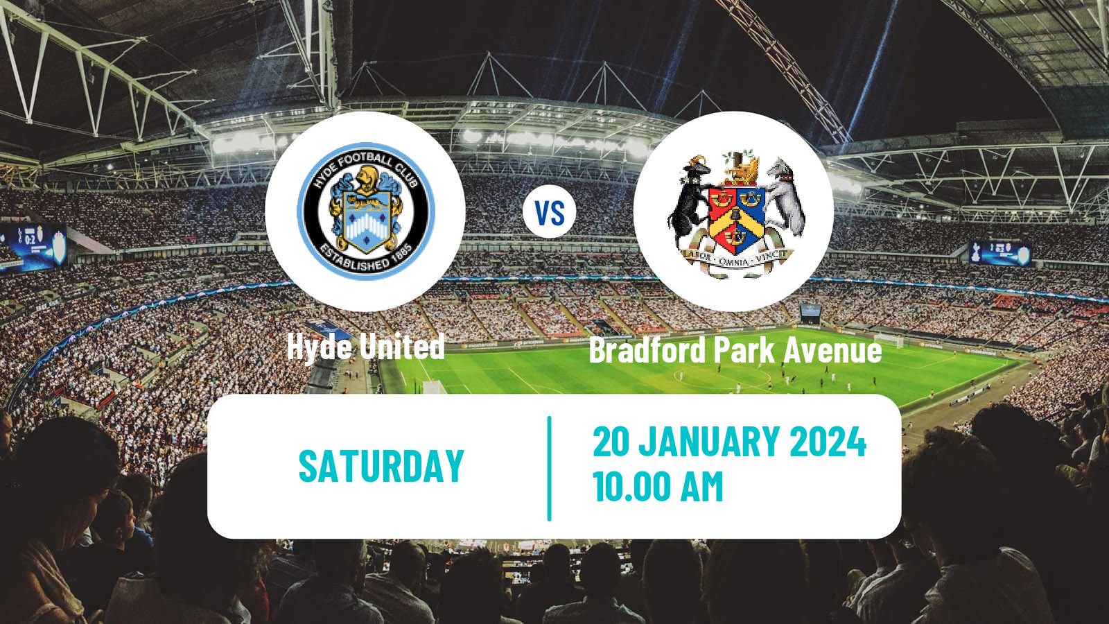 Soccer English NPL Premier Division Hyde United - Bradford Park Avenue