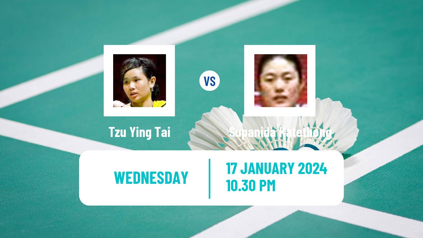Badminton BWF World Tour India Open Women Tzu Ying Tai - Supanida Katethong